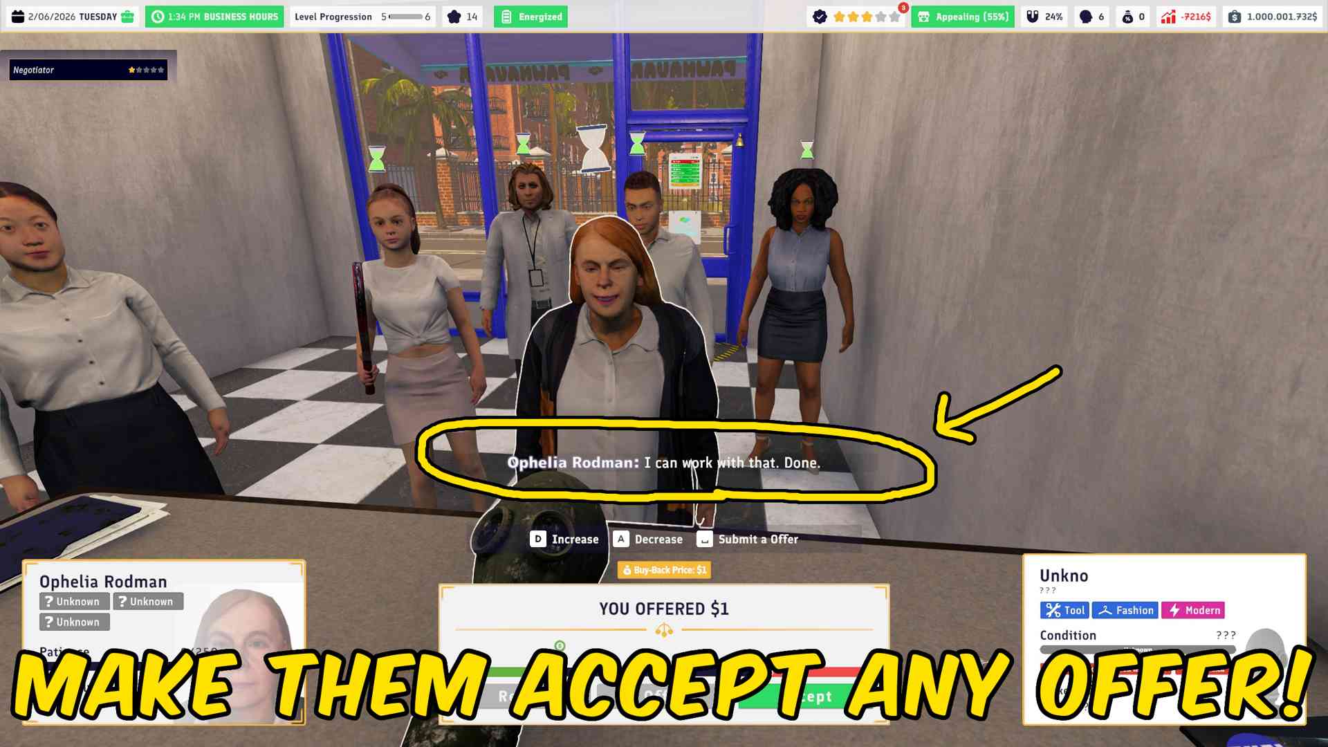 Pawnbroker Simulator — Always Accept Offer (screenshot 2)